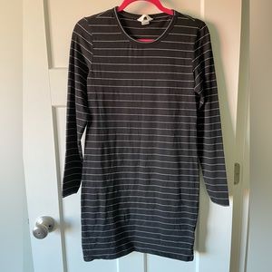 H&M striped bodycon dress